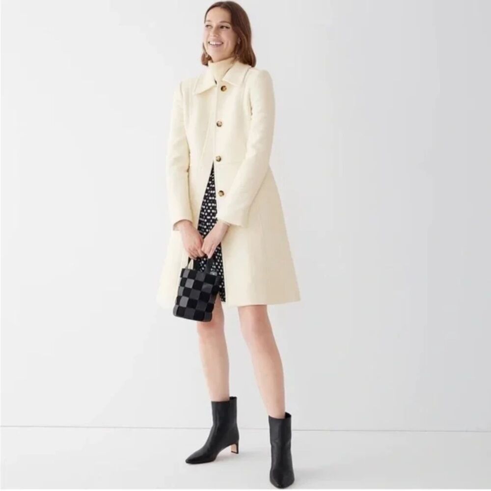 J.Crew Italian Double Cloth Wool Lady Day Coat in Vanilla Size S - Picture 16 of 16